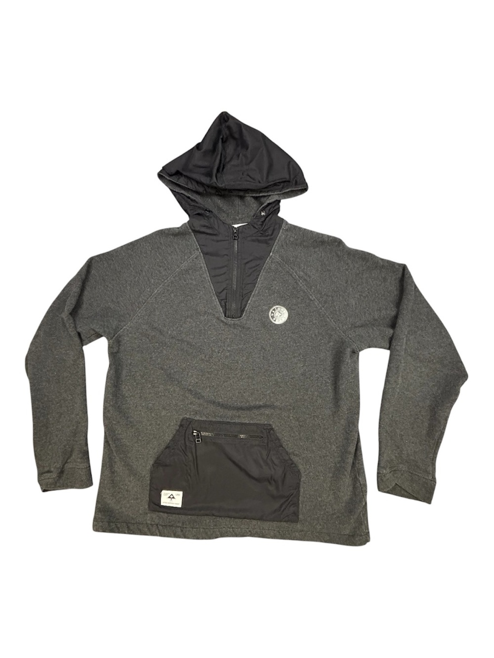 LRG Nature Boyz Lifted Research Group Hoodie Medium Grey Jacket 1/4 Zip M173001